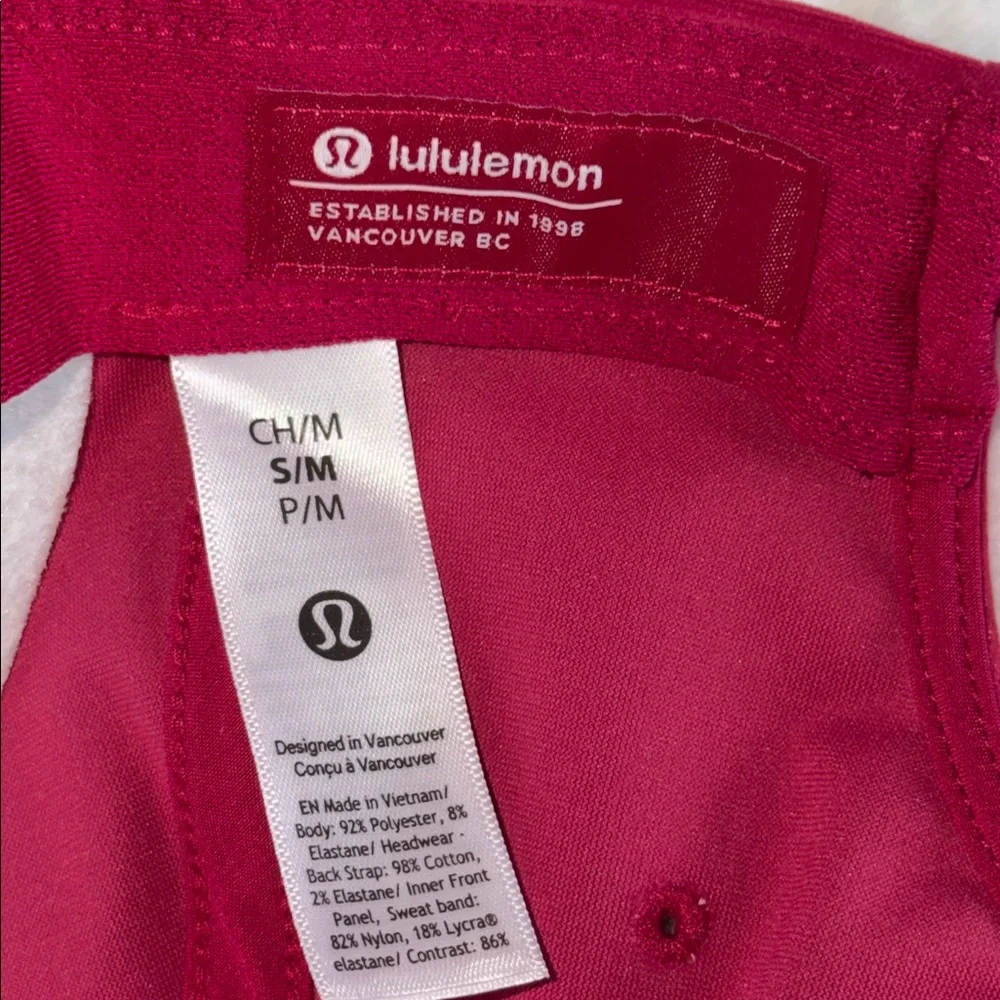 🆕 LULULEMON Classic Ball Cap *Velour NWT Size S/M Berry Rumble